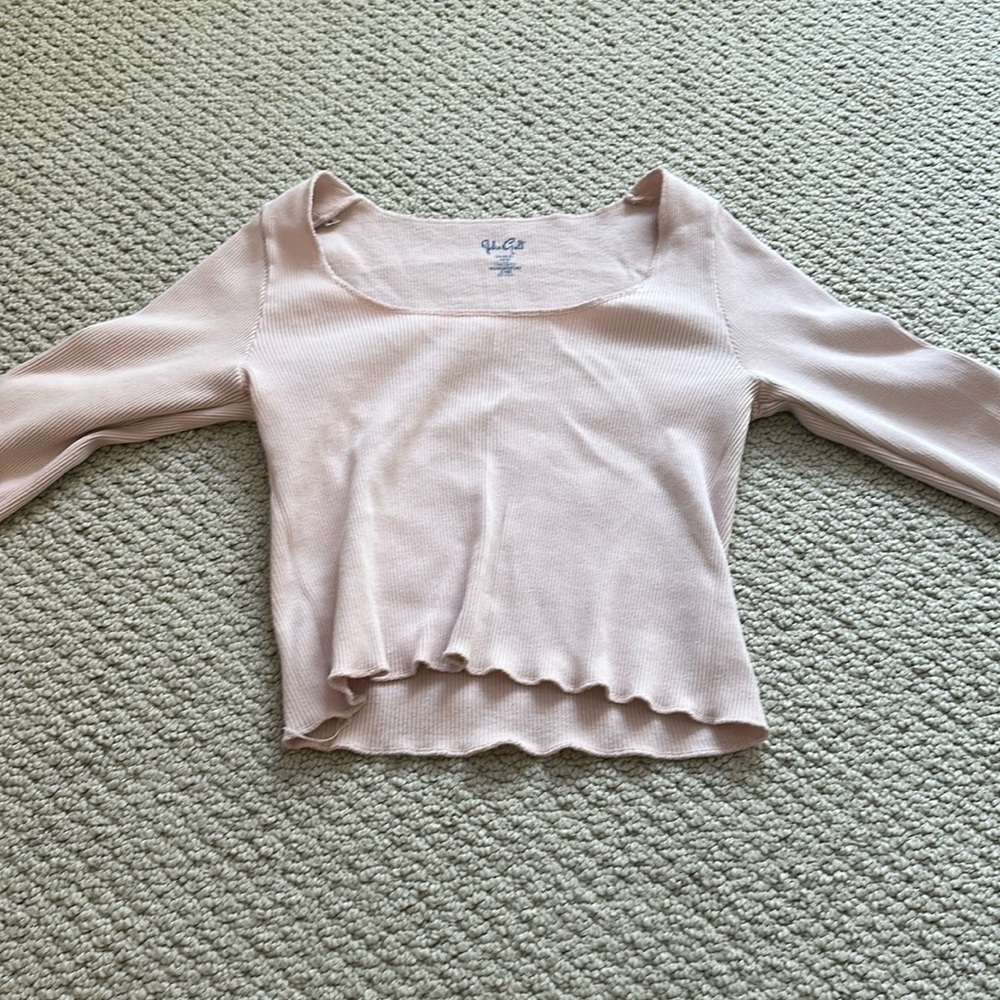 brandy/john galt long sleeve crop top